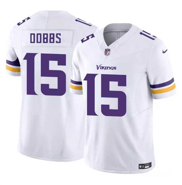 Men & Women & Youth Minnesota Vikings #15 Josh Dobbs White 2023 F.U.S.E. Vapor Untouchable Limited Jersey->minnesota vikings->NFL Jersey